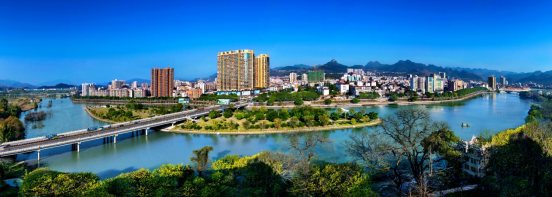 连州城市滨水风光