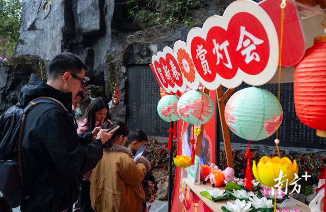 景区举行的贺新春、赏灯会活动。