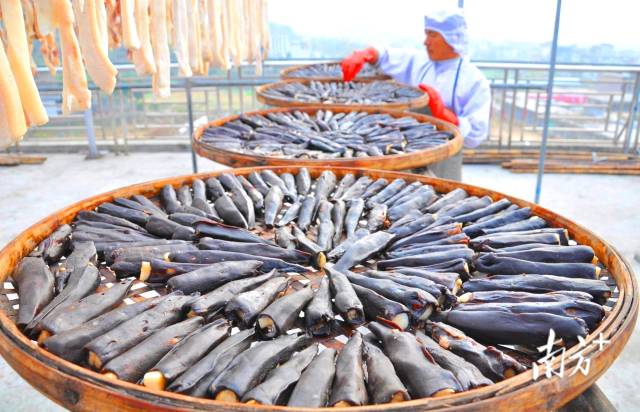 东陂镇全力把东陂腊味申报为国家级非物质文化遗产。黄津 摄