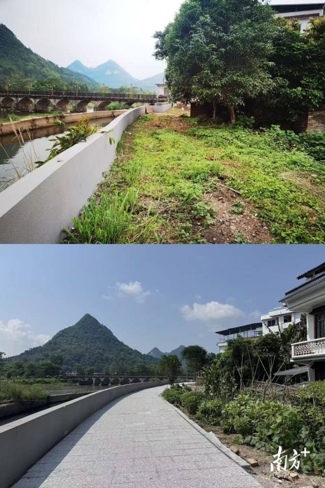 沿河绿道新旧对比。